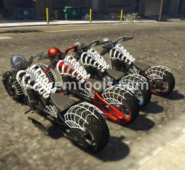Phantom Chopper Bike Pack – FiveM Skeleton Motorcycle | Halloween Custom Bike | FiveM Ready