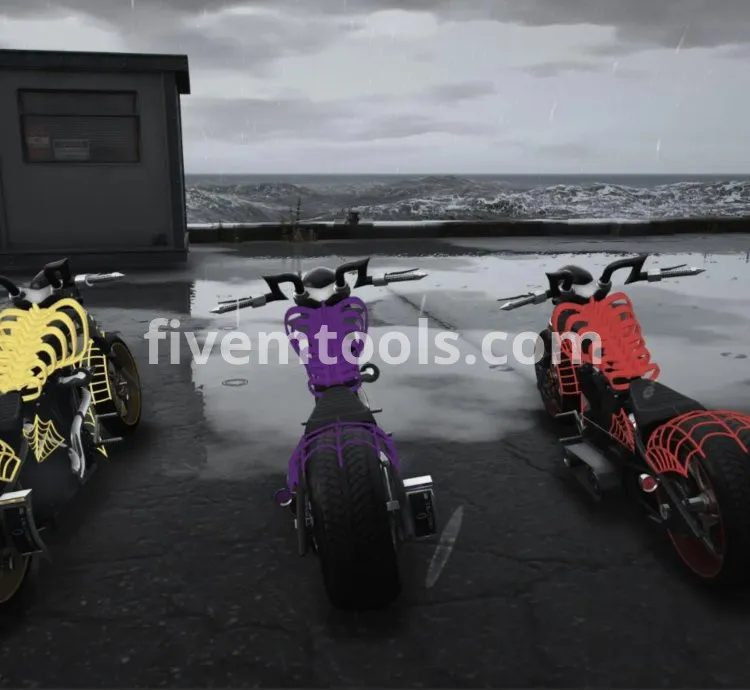 Phantom Chopper Bike Pack – FiveM Skeleton Motorcycle | Halloween Custom Bike | FiveM Ready