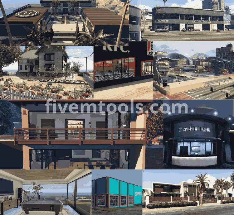 FiveM 700+ MLO Mega Pack | Luxury Homes, Police, Nightclubs, Shops & More | FiveM Ready & Optimized