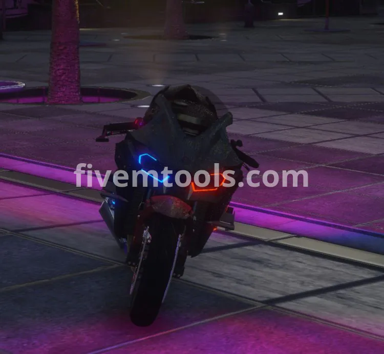 FiveM Kawasaki Ninja LEO Motorcycle | Red & Blue Lights | Optimized & Drag & Drop Ready