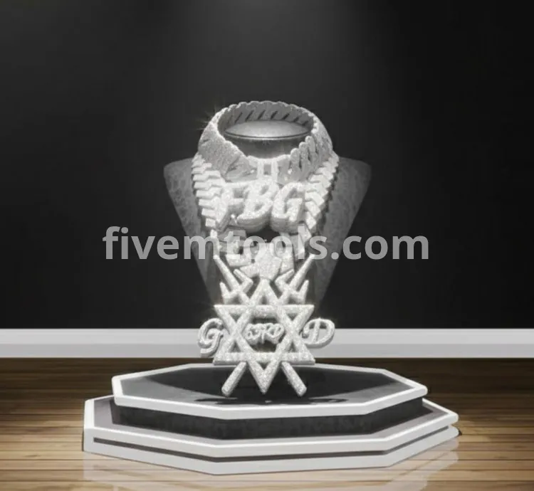 FiveM Diamond FBG Chain | Realistic Character Jewelry | Optimized & Drag & Drop Ready