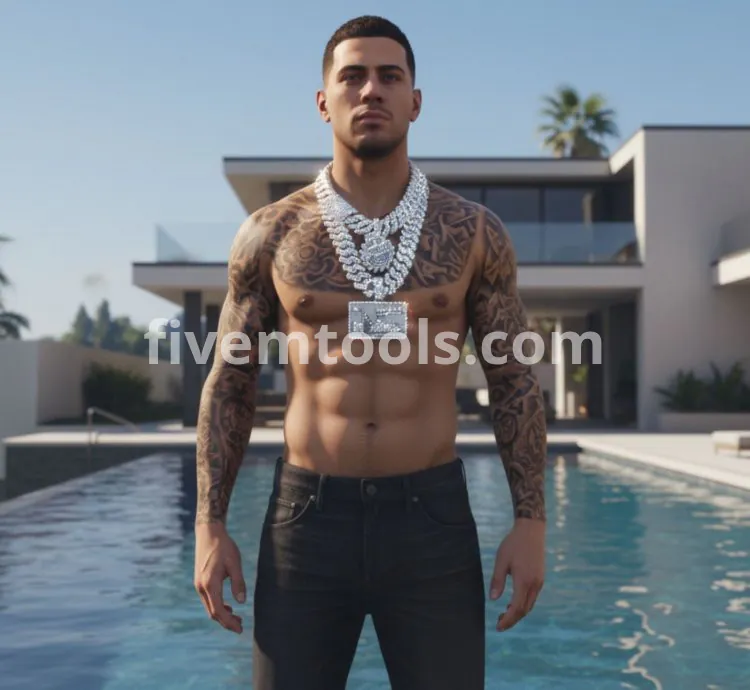 FiveM New York Diamond Chain | Luxury Character Necklace | Optimized & Drag & Drop Ready