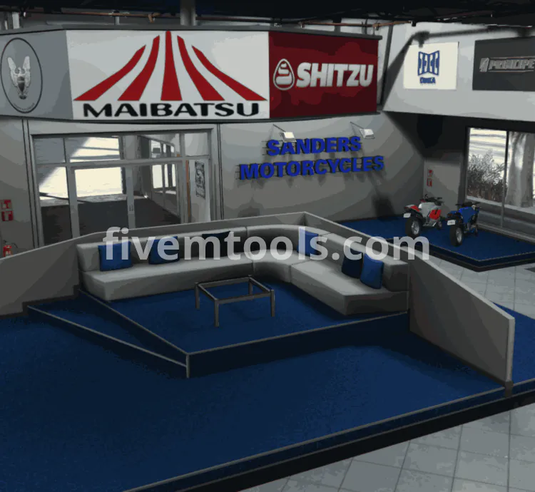 FiveM Motorcycle Dealership MLO | Custom Bike Showroom | Lore-Friendly & Optimized Business Interior