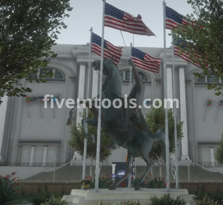 Los Santos City Hall MLO for FiveM | Government RP Building | Mayor Office, Meeting Rooms, Court Areas | Optimized RP Map